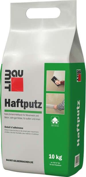 Der Haftputz von Baumit ist im 10 kg Foliensack erhältlich.