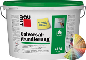 Die Universalgrundierung ist im 15 kg Eimer farbig erhältlich.